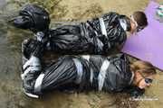 [From archive] Dana&Ketrin - Ketrin captured and packed in trashbags next to Dana