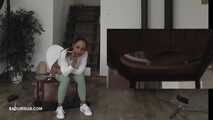 Mistress Nomi Melone smokes and pees on the toliett box Pictures in pictures