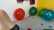 sexy balloon pops following picture instructions
