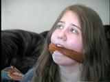 19 Yr OLD CRYSTAL IS MOUTH STUFFED, CLEAVE GAGGED, BAREFOOT, TOE TIED, MAKES RANSOM CALL & WRITES K1DNAP NOTE (D53-14)