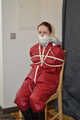 Lady Nadja hard bound and multiple gagged in AGU rainwear