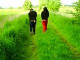 Walking together in cuffs