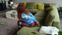  watch Lola Montez bound and gagged in shiny nylon Windbreaker