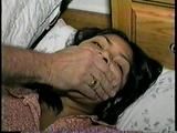 18 Yr OLD AMERICAN INDIAN COLLEGE STUDENT IS MOUTH STUFFED, HANDGAGGED, DUCT TAPE GAGGED, BAREFOOT, TOE TIED UP ON HER DORM ROOM FLOOR (D61-10)