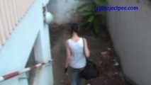 095002 Denise Pees In A Basement