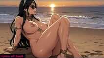 GoL Hairy latina babe Ipanema beach cartoon