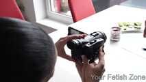 Two girls film themselves