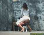 Tyra's white tight Jeans Facesitting reloaded