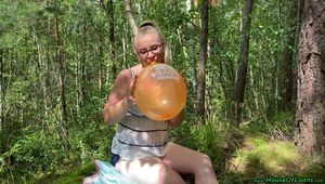 Blow2pPop three huge B14 LOVE BLNS in the forest