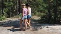 Dana and La Pulya - Bag racing in trash bags only (video)