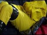 Get 2 Archivevideos with sonja enjoying Bondage in her shiny nylon Rainwear