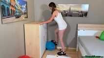 stomp2pop 12inch Karaloons with her shoe