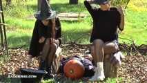 Happy Halloween! Pumpkin head spitting