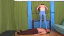 Anabela socks- and barfeet-trampling