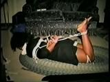 33 YEAR OLD BLACK NURSE GETS HOG-TIED, PANTY MOUTH STUFFED & CLEAVE GAGGED (D42-12)