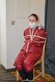 Lady Nadja hard bound and multiple gagged in AGU rainwear
