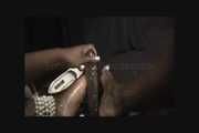 Ebony foot fetish footjob