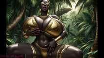 GoL Hot african woman dancing in the jungle