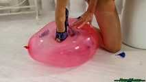 sexy highheel and feet popping thai balloons