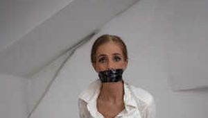 Beautiful milf tied back home.
