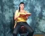 Jill Diamond and her face-chair