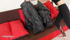 Terry&Vanessa03-2 - Terry ball wrapped, both trash bag packed by Blackrose