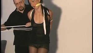 Wenona Dressed in Black and Bound, Part 1