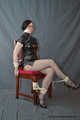 Relaxing in ropes and PVC cheongsam