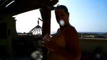 good morning - shower on the terrace