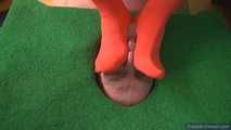 Isabella, your trapped face under my ass and feet