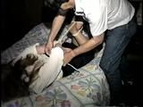 30 Yr OLD BBW SINGLE MOM GETS HANDGAGGED, MOUTH STUFFED, TAPE GAGGED AND HOG-TIED ON THE BED (D64-4)