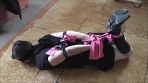 Susan tied with towels on the floor 2/2 