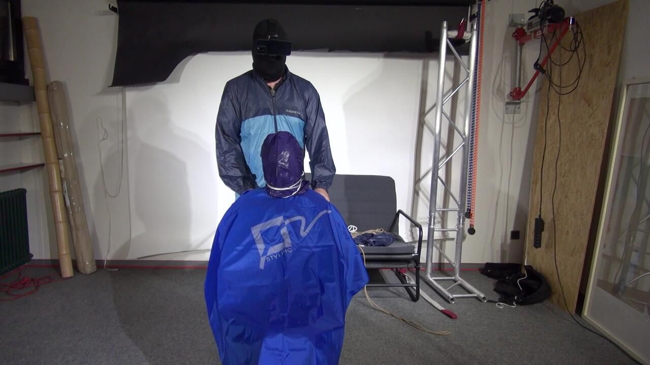 Aiyana Tied And Gagged In Shiny Nylon Rainwear And Played With (She Loved It)