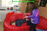 Get 567 pictures from  Stella and Leoni tied and gagged in shiny nylon Rainwear from 2005-2008 in one package!