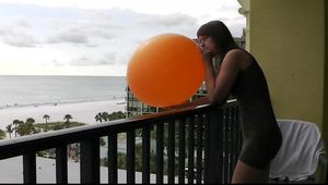At the balcony