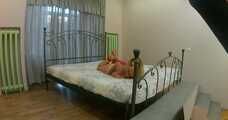 Kamilla - Hogtied with huge ball gag BTS 4x (video)