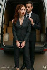 Businesswoman In Shackles