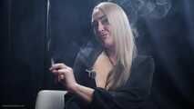 Seductive smoking with a mature lady