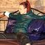 Mara tied and gagged on a princess bed in an old cellar wearing an supersexy shiny green down jacket and a rain pants (Pics)