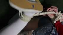 Sweet Cheeks in White Sneakers and Hogtie