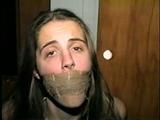 UK GIRL LISA WRAP TAPE GAGGED & TOE TIED (D34-10)