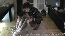 Melissa in shiny Bondage 