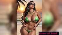 Hot indian women bikini beach animation