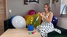 balloon preparing by pump and nail2pop them