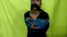 Cheri bound and gagged in borka