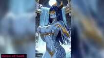 Gol Exotic Blue Demon Dancer Cartoon