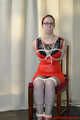 Gefesselt im Wetlook Outfit und verschiedene Knebel