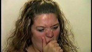 BBW MICHELLE'S IS CLEAVE GAGGED, GAG YELLING AND HANDGAGGED (D65-10)