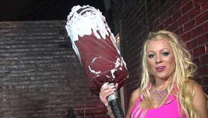 After A 4 Way With Kit And Kat , Cindy Gets To Swallow The Cum