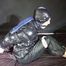 Ronja being tied and gagged with ropes and a ballgag in shiny nylon rainwear and downwear (Video)
